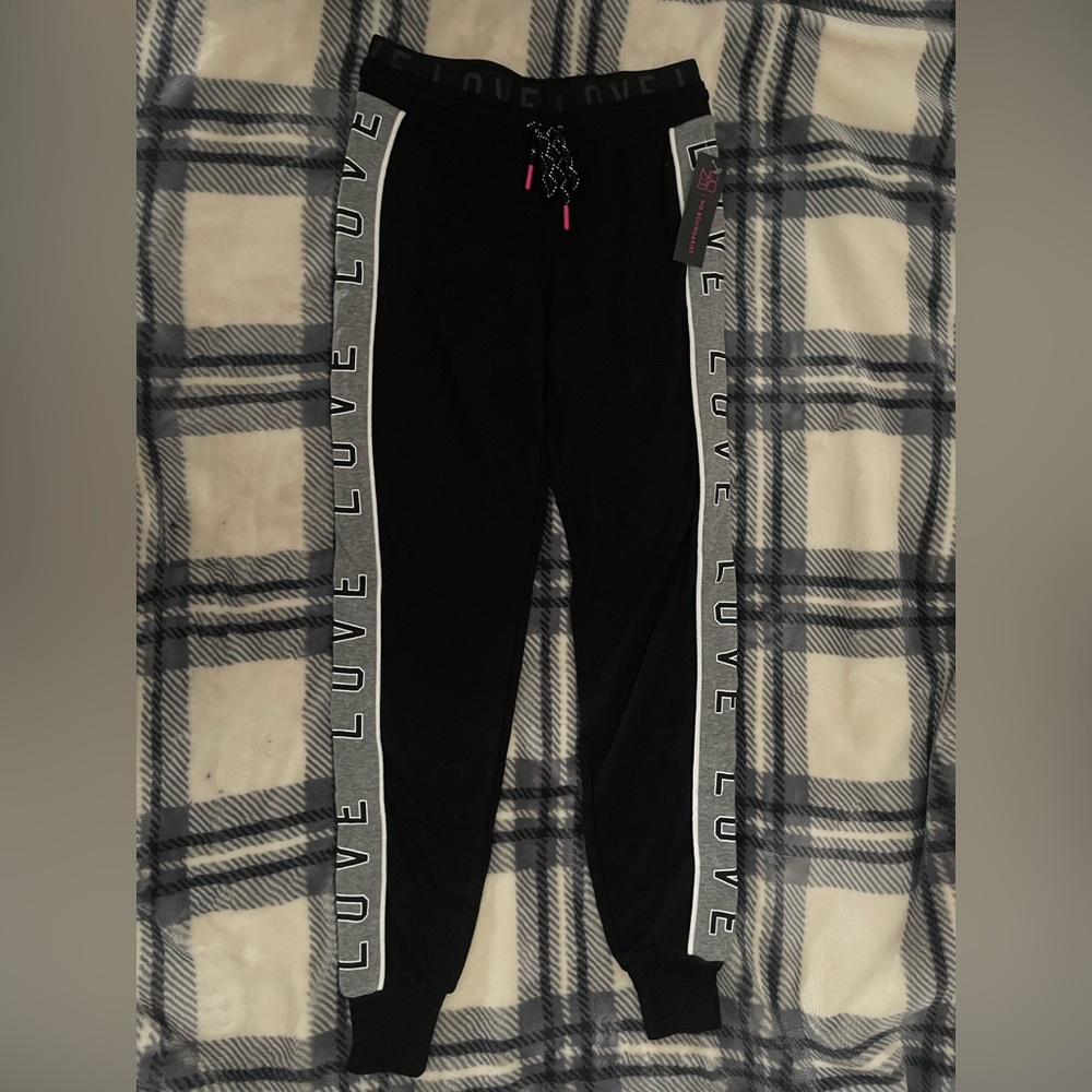 No Boundaries Black Joggers with Side Detail